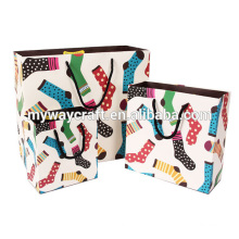 Diseño de moda calcetines patrón de papel duradero bolsa de papel